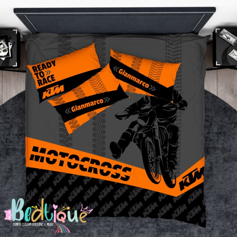 KTM Motorcross Duvet Cover set