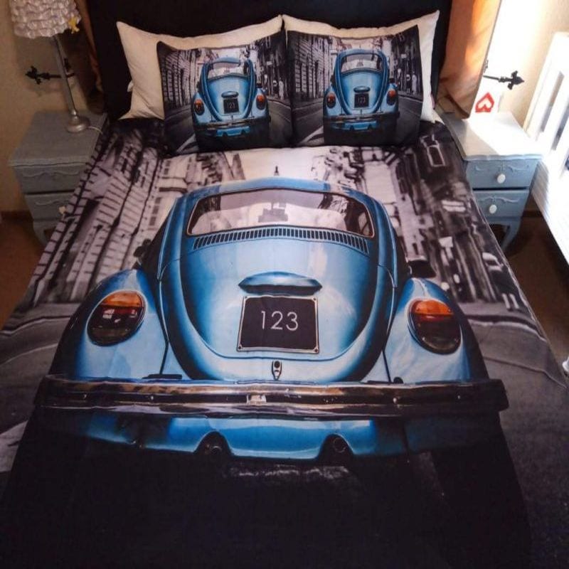 Retro Charm VW Beetle Duvet Cover Set