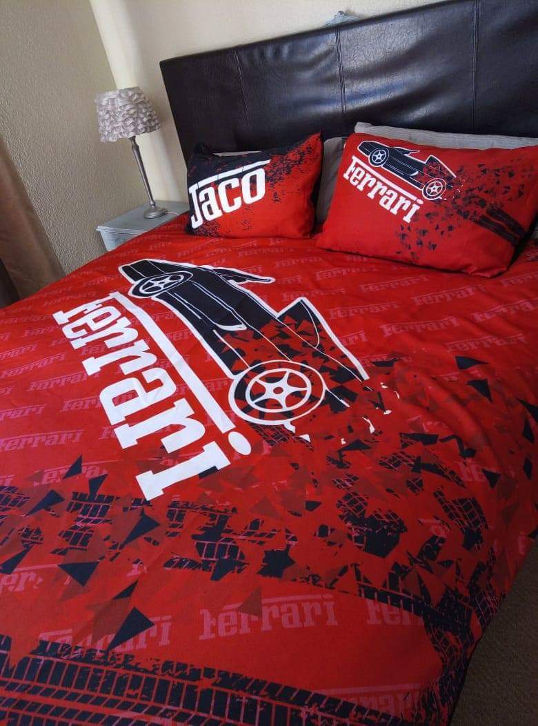 Ferrari Red Duvet Cover Set