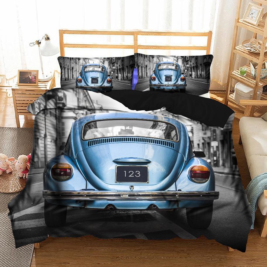 Retro Charm VW Beetle Duvet Cover Set