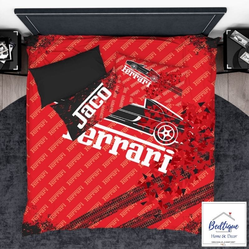 Ferrari Red Duvet Cover Set