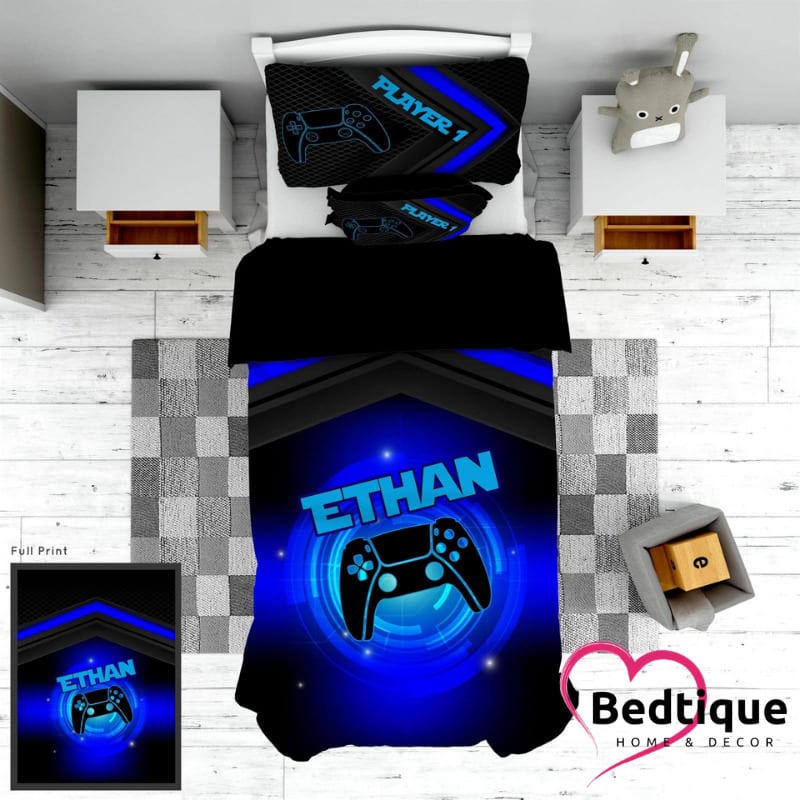 Gamers Blue Duvet Cover set