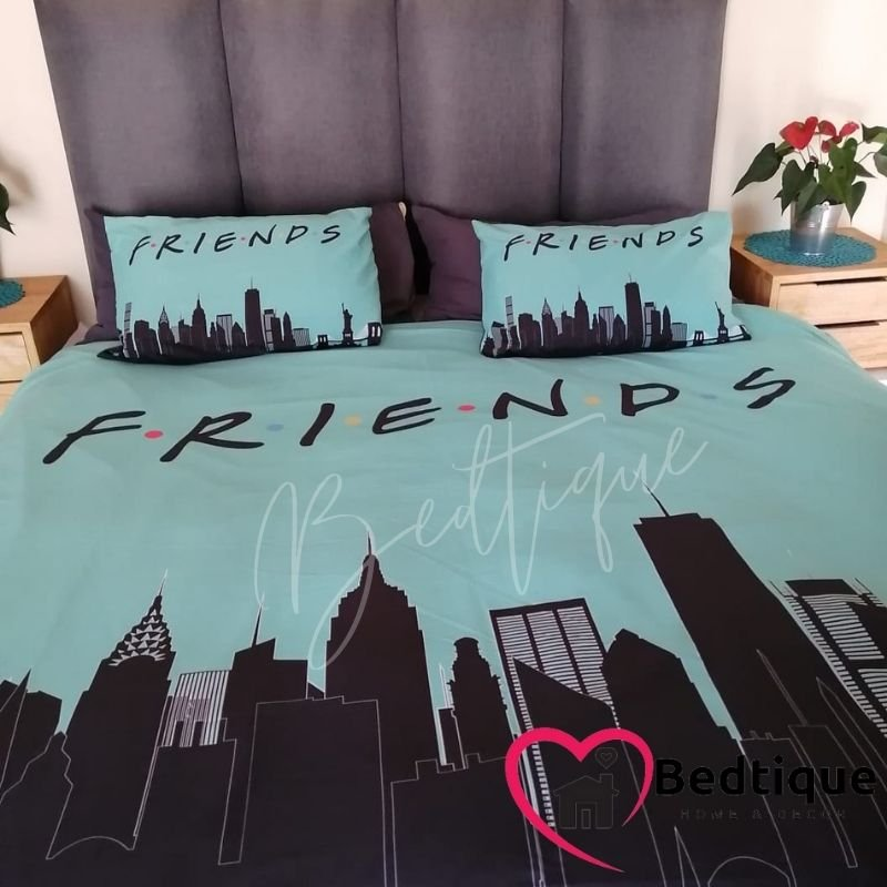 FRIENDS Turquoise Duvet Cover Set