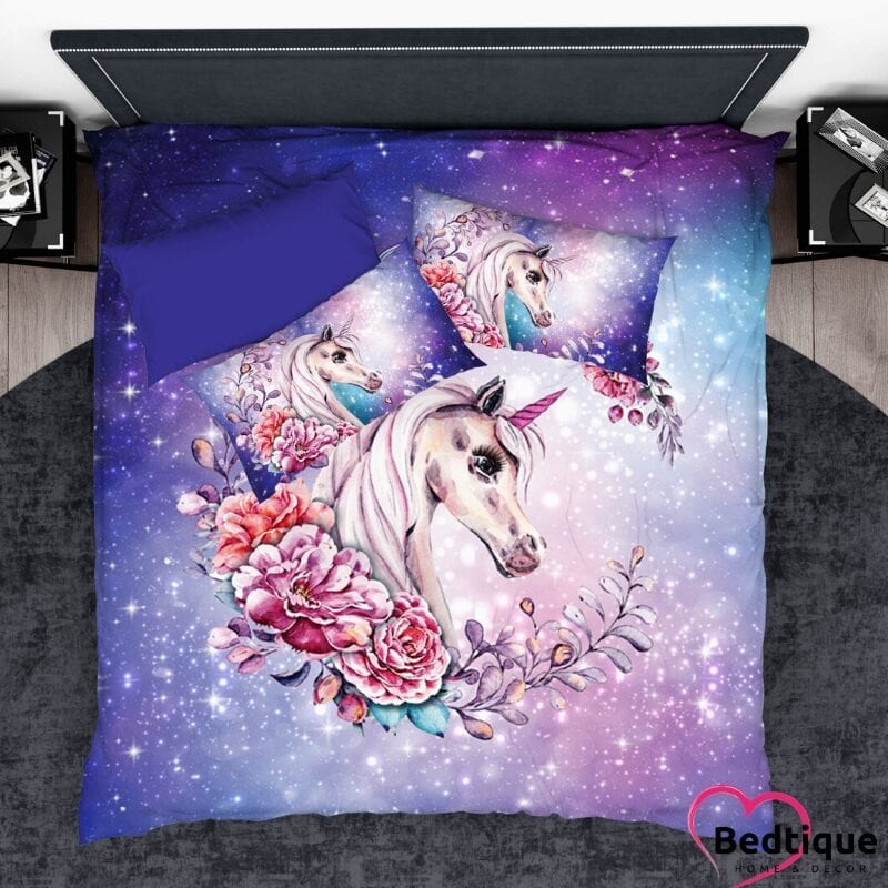 Purple Unicorn Duvet cover Set