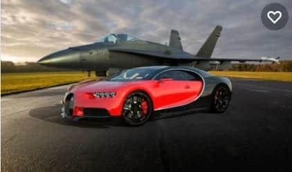 Red Bugatti Chiron Duvet Cover Set