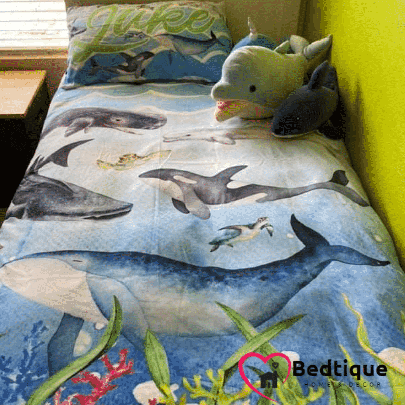 Wales & Dolphins Duvet Cover set