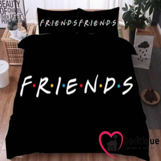 FRIENDS Black Duvet Cover Set