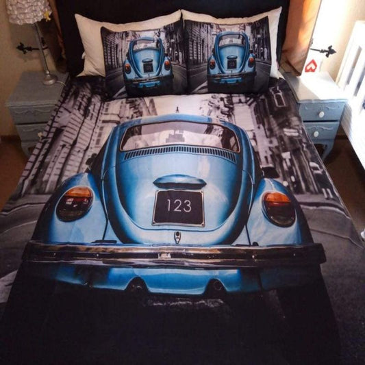 Retro Charm VW Beetle Duvet Cover Set