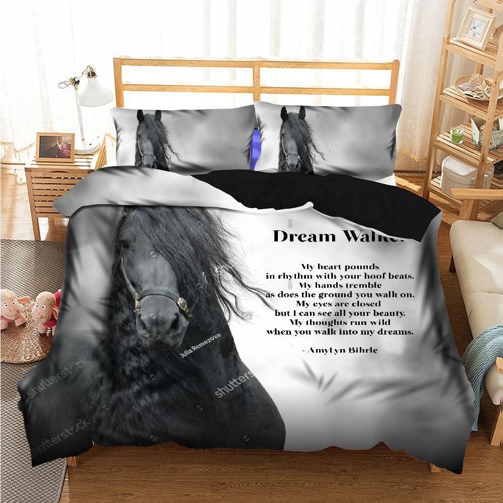 Black Stallion Duvet Cover Set