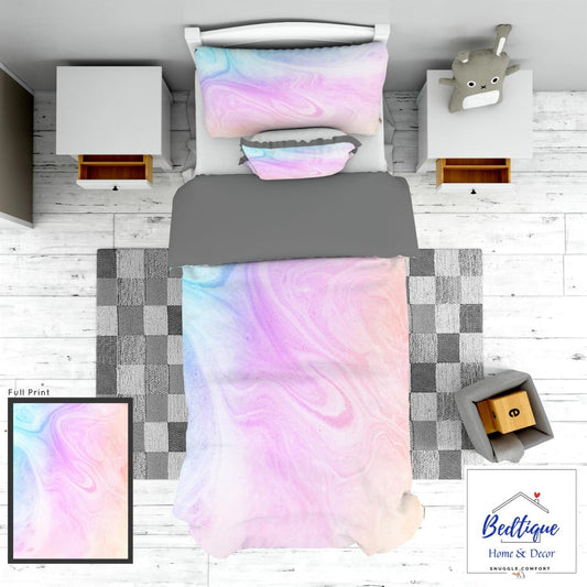 Pink Marble Duvet Cover Sets