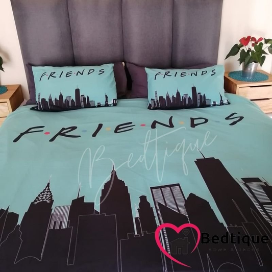 FRIENDS Turquoise Duvet Cover Set