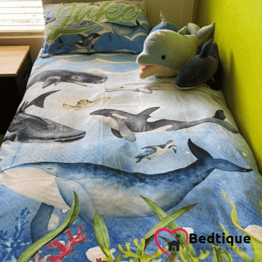 Wales & Dolphins Duvet Cover set